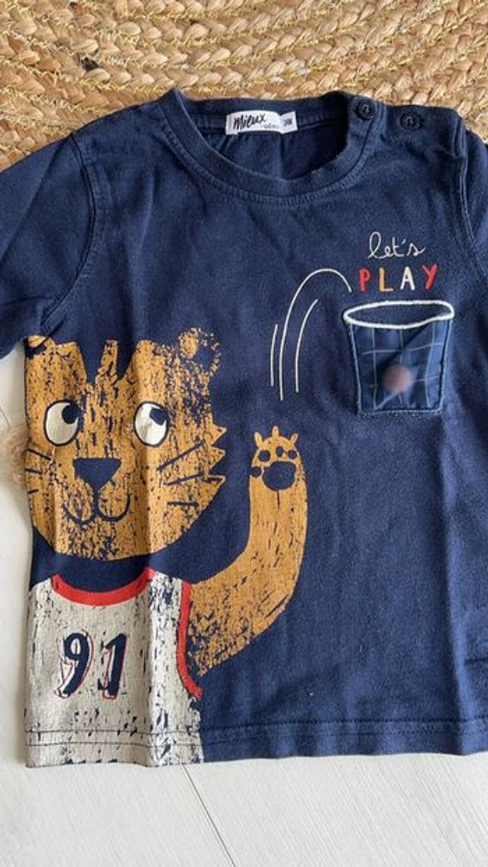 Lot de 2 t-shirt manches longues - 24 mois - photo numéro 5