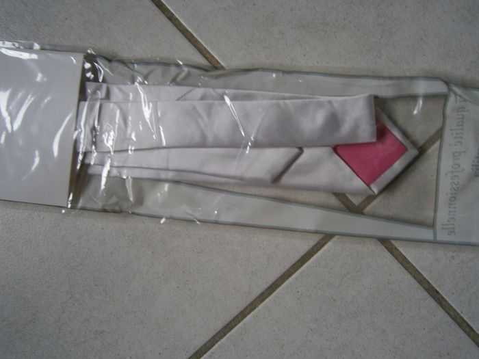 Cravate à nouer blanche en soie - photo numéro 4