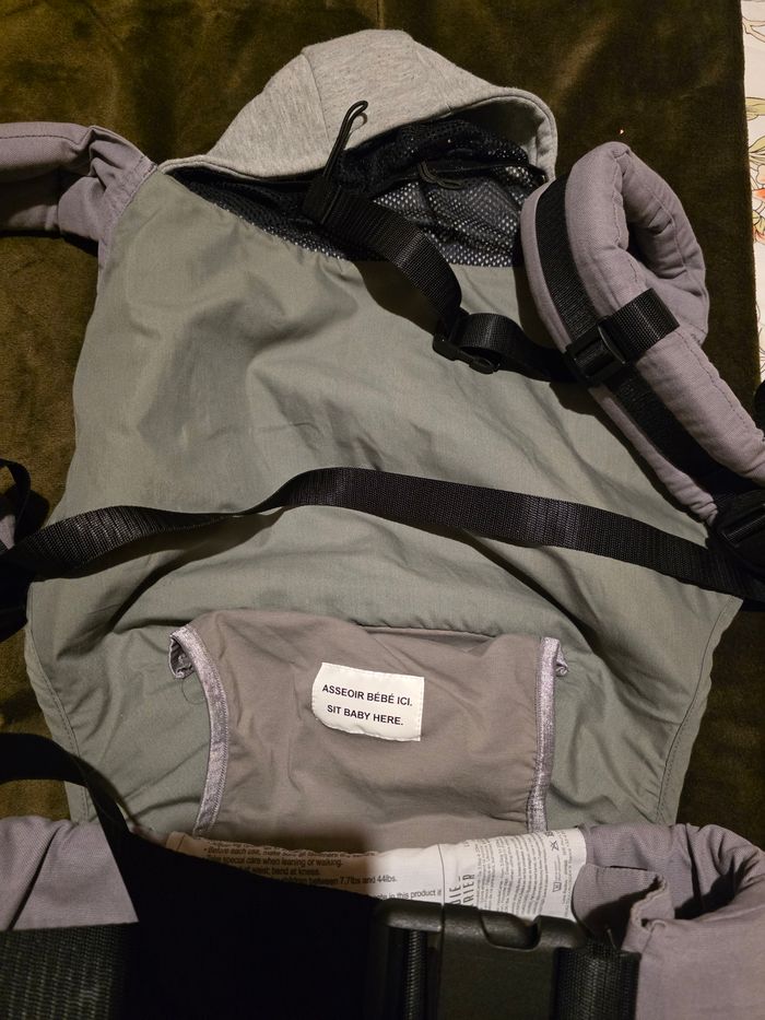 Porte-bébé Hoodie Carrier Gris - photo numéro 5