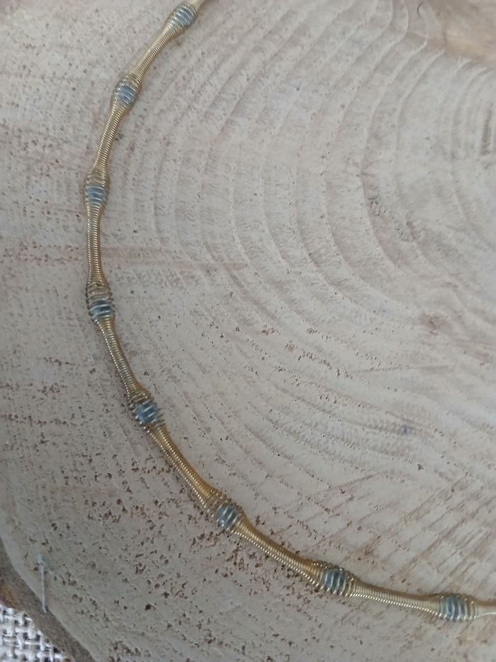 Collier élastique métal doré - photo numéro 2
