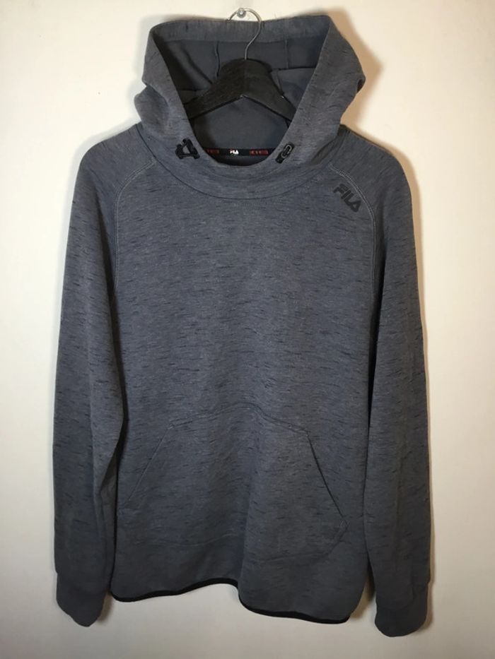 Sweat à capuche pour homme Fila gris chiné foncé taille M 044