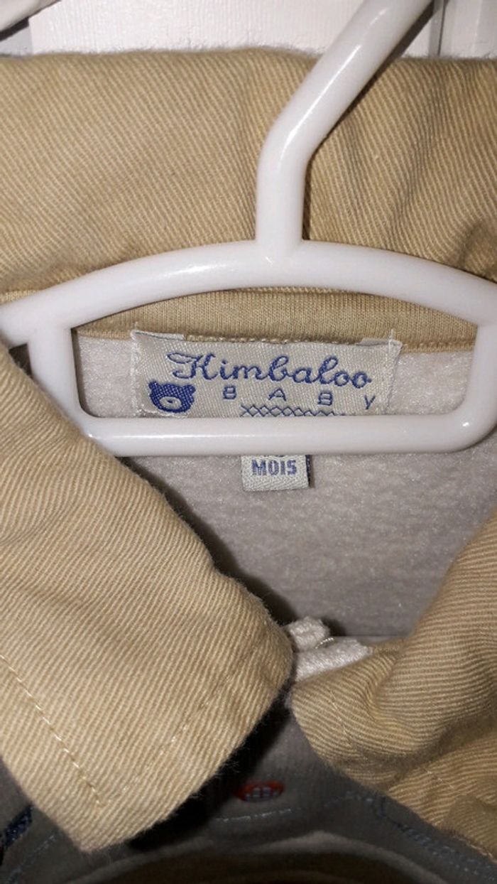 Sweatshirt beige et orange petits chats taille 18 mois - photo numéro 3