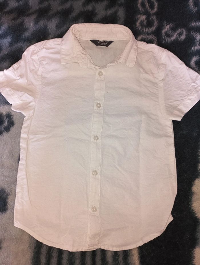 Chemise blanche manches courtes Primark taille 4/5 ans