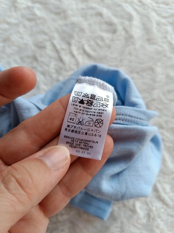 Lot de 2 bodies manches longues Garçon 6 mois Ours Petit bateau 100% coton - photo numéro 16