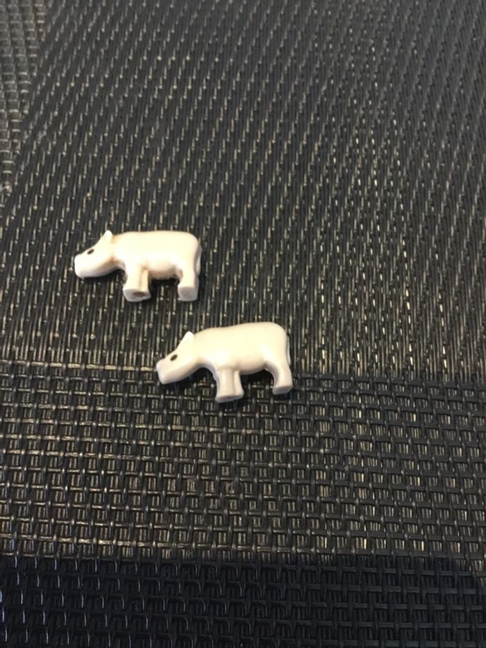 Playmobil Micro lot 2 figurines aimantées Rhinocéros arche de Noé 4332 pièces détachées - photo numéro 2