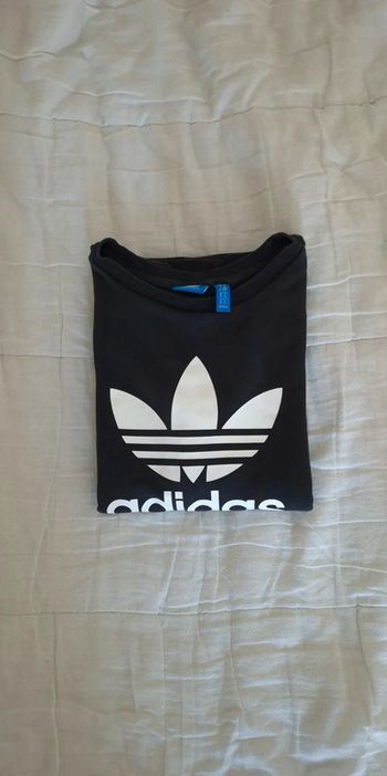 Pull / sweat noir et blanc sans capuche à col rond adidas