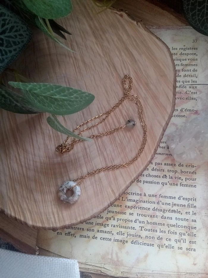 Collier en agate mousse - photo numéro 4