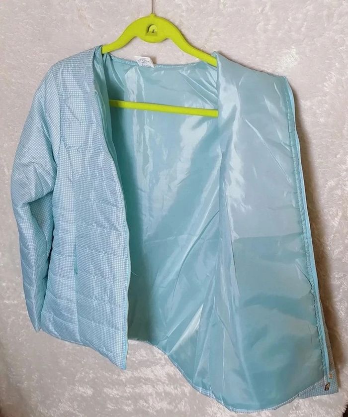 Doudou ou veste matelassée bleu ciel blanc Nathalie Andersen by Damart - photo numéro 10