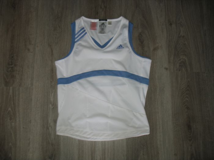 DÉBARDEUR BLANC ET BLEU FILLE "ADIDAS" 16 ANS - n°03 - photo numéro 2