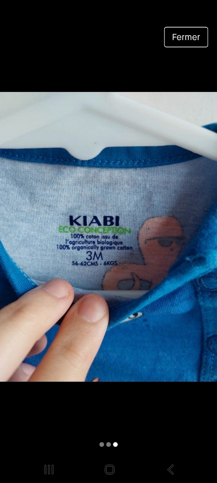 Combishort kiabi taille 3 mois - photo numéro 3