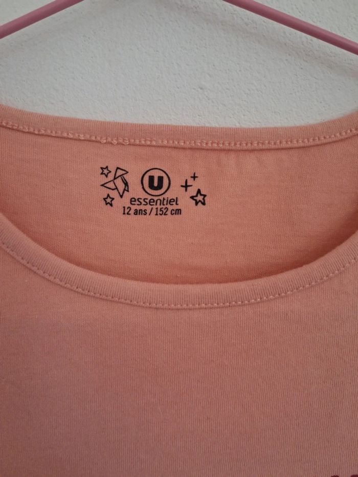T-shirt rose fille 12 ans - photo numéro 3
