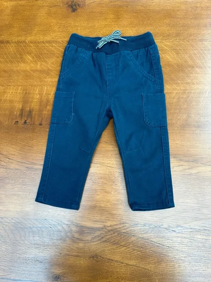 Pantalon bleu marine kiabi 12 mois - photo numéro 2