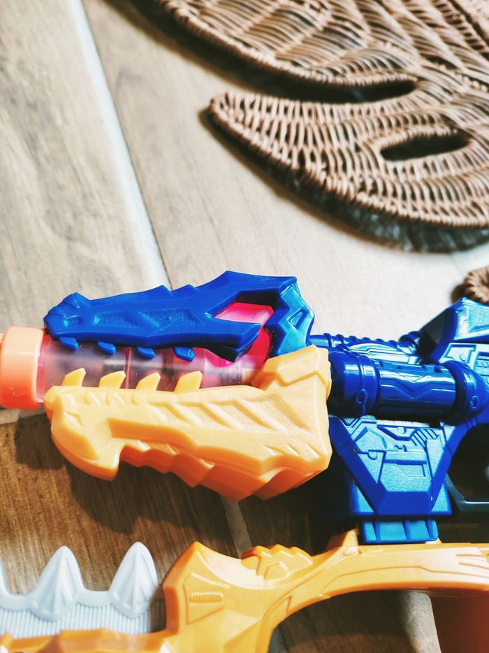 🙅Power rangers dino fury Pistolet gold fury blade blaster  électronique avec sons et lumières - photo numéro 4