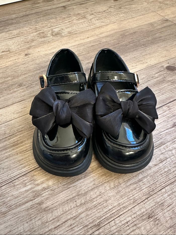 Derbies mary jane vernie noir noeud - photo numéro 6
