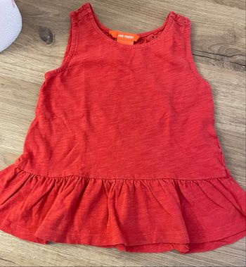 T-Shirt-Débardeur Rouge Fille Taille 2 ans 