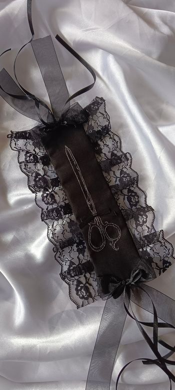 Headdress noir lolita motif ciseaux