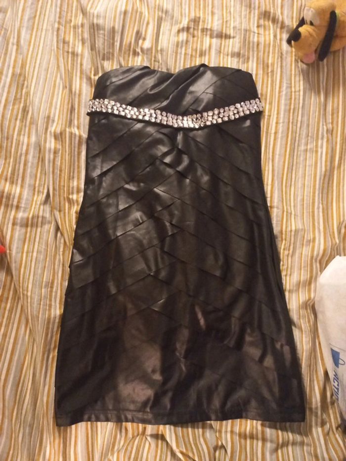 Robe ou bustier sexy L a XL neuve en Sky ceinture haute strass