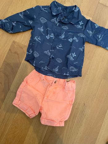 Short et chemise 3 mois