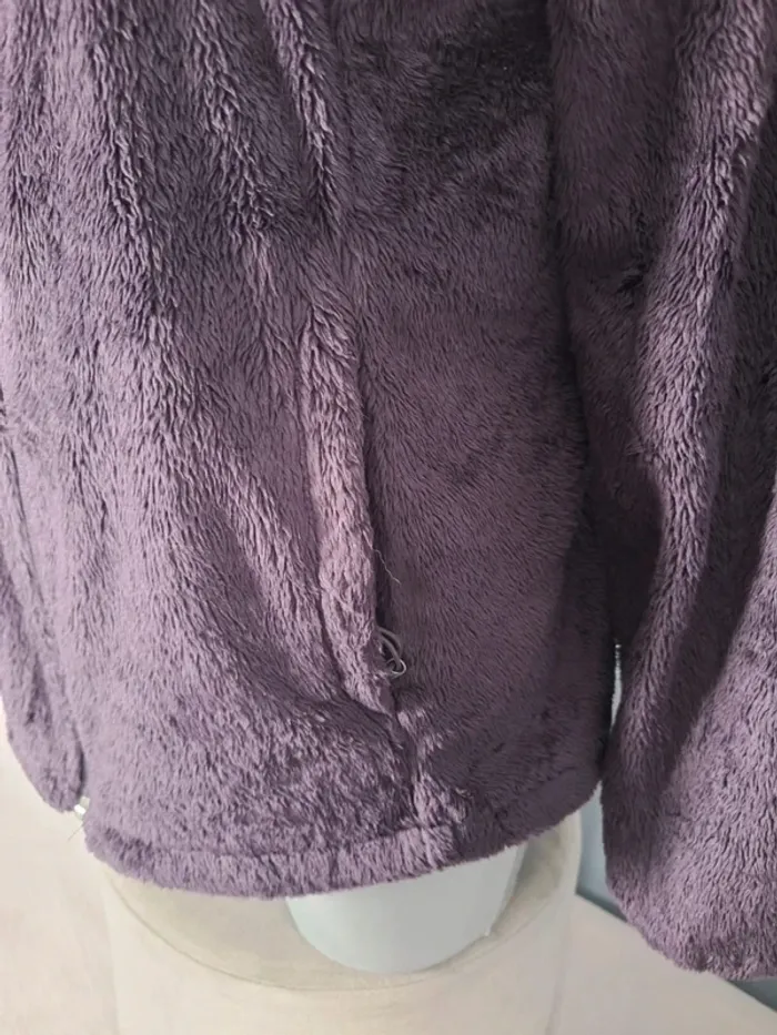 Veste polaire The North Face femme M – Mauve prune – style osito furry (615) - photo numéro 4