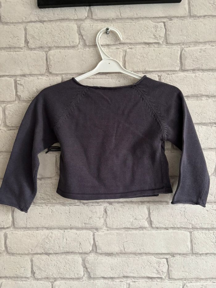 Gilet cœur croisé obaibi taille 18 mois - photo numéro 2