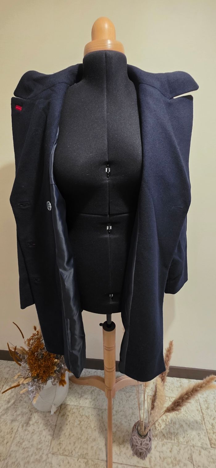 Manteau long bleu marine  style officier Etam - photo numéro 6