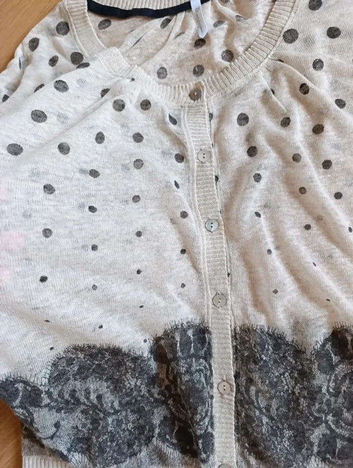 Gilet blouse Et compagnie lin taille 38 - photo numéro 3