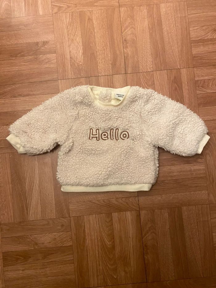 Pull sweat beige en moumoute Tape à l’Oeil