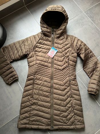 Doudoune femme kaki Mi-Longue à Capuche Powder Lite Columbia