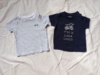 Lot de 2 T-shirts manches courtes Vertbaudet
