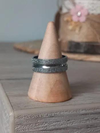 Bague en acier inoxydable taille 17