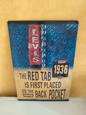 Pub plaque metalique levis 1936