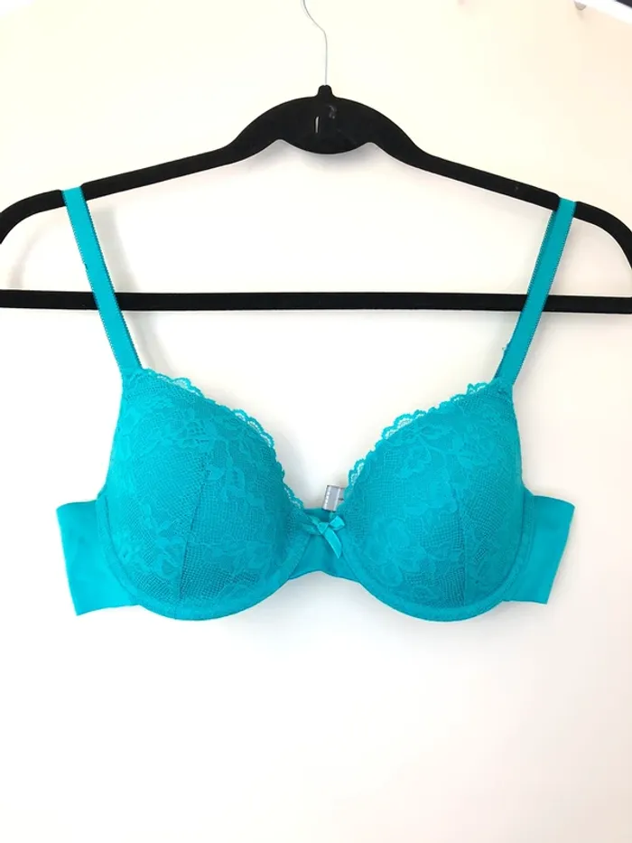 Soutien-gorge bleu turquoise 90C Etam numéro 5 naturel ou ampli classique - photo numéro 2