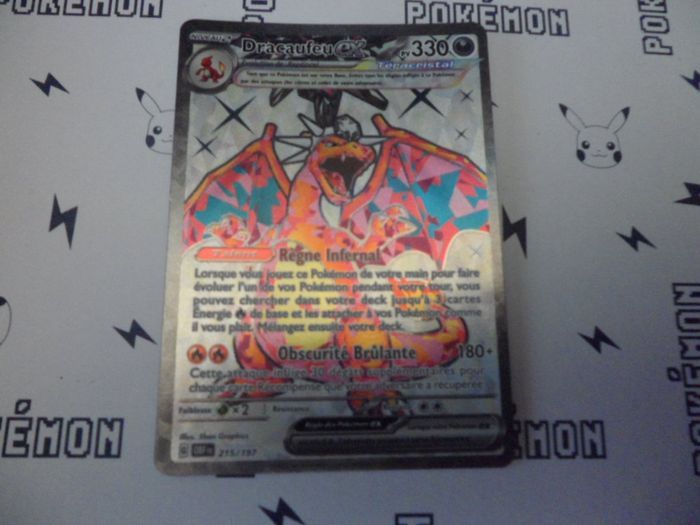 Dracaufeu EX - Flammes Obsidiennes 215/197 Carte Pokémon Fr Neuve
