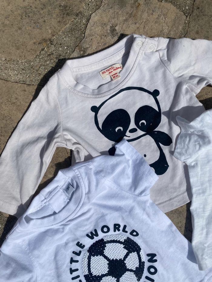 Lot de 3 t-shirts 3 mois Dpam kiabi - photo numéro 2