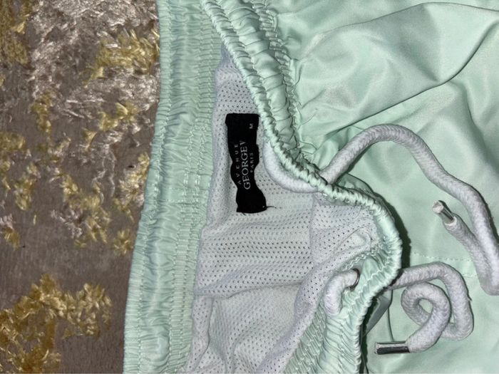 Short de bain turquoise façon Pp - photo numéro 4