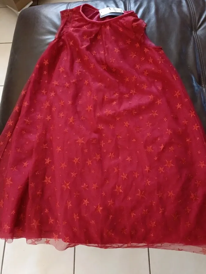 Robe rouge noël 13 14 ans tex etoiles