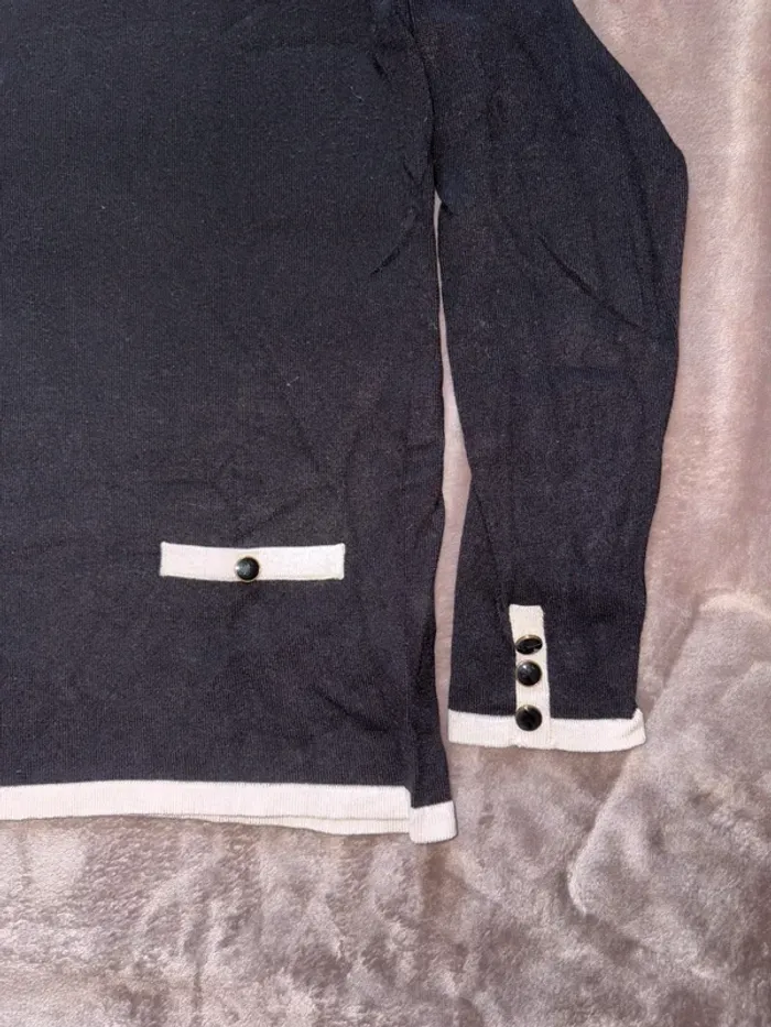 Pull noir femme Sfera taille 38 en bon état. - photo numéro 4