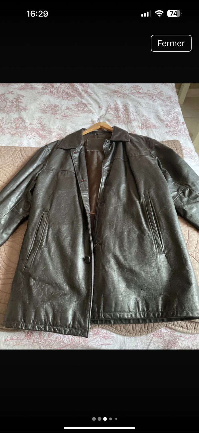 Manteau homme cuir Brice t M/L - photo numéro 5