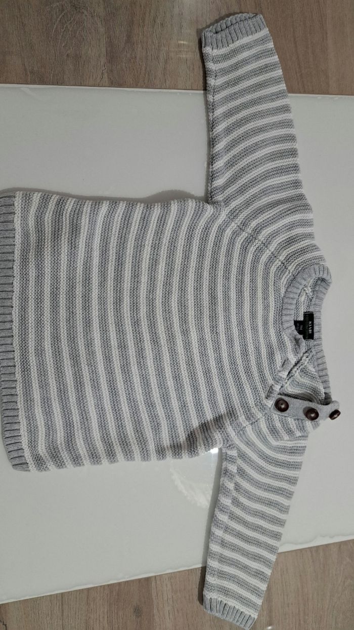 Pull en laine rayé