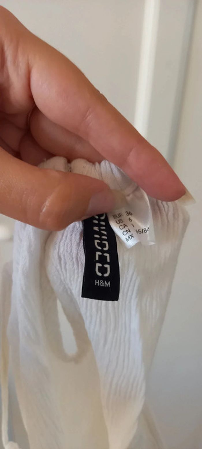Top sans manches blanc avec dentelles H&M 36 - photo numéro 4