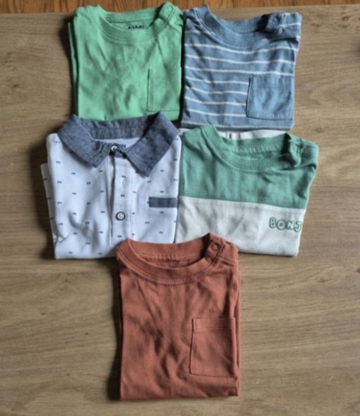 Lot tee-shirts bébé manches courtes