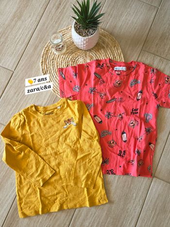 Lot 2 Tee-shirts 7 ans