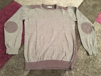 Pull gris Vertbaudet taille 10 ans