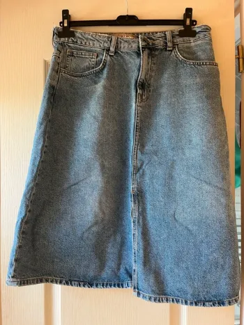 jupe en jeans à fente zara