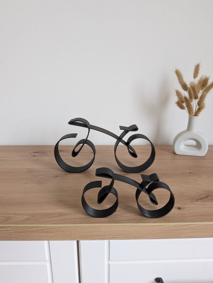 2 vélo en 3d à poser pour décoration