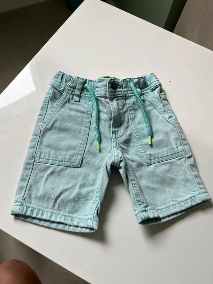 Short en jean turquoise garçon 2 ans tao