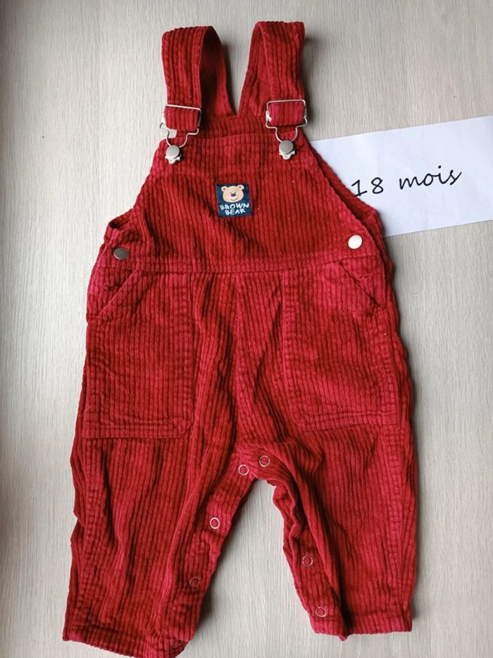 Salopette rouge 18 mois