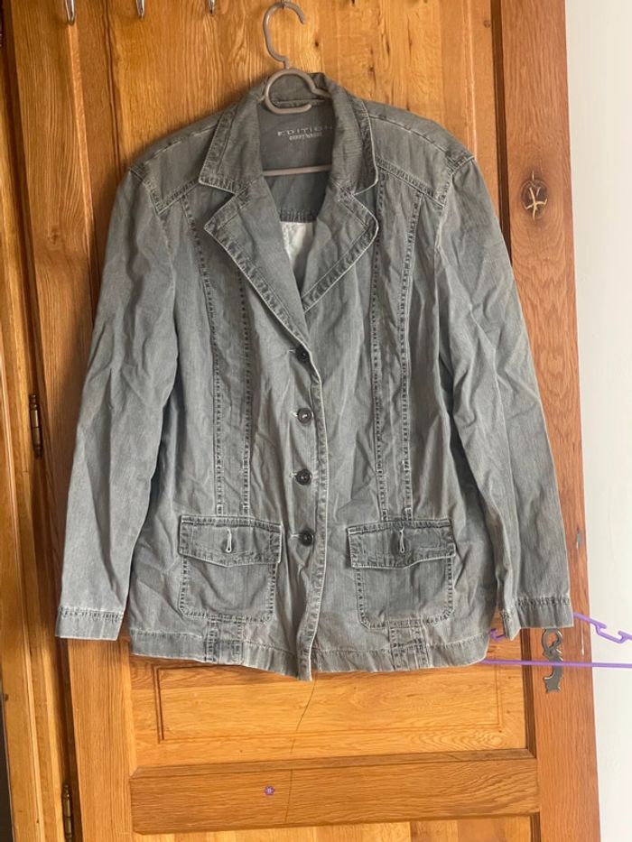 Veste grise en jean