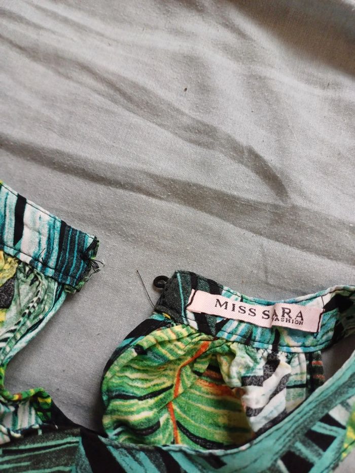 Robe fleurie verte légère Taille 38 - photo numéro 4