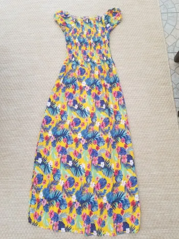 Robe longue à motifs